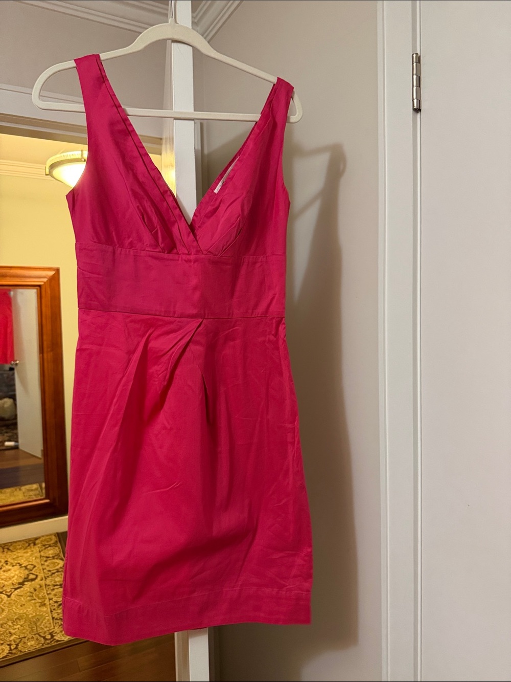 Diane Von Furstenberg Pink Fuchsia Sheath Sleeveless Dress Size:8
